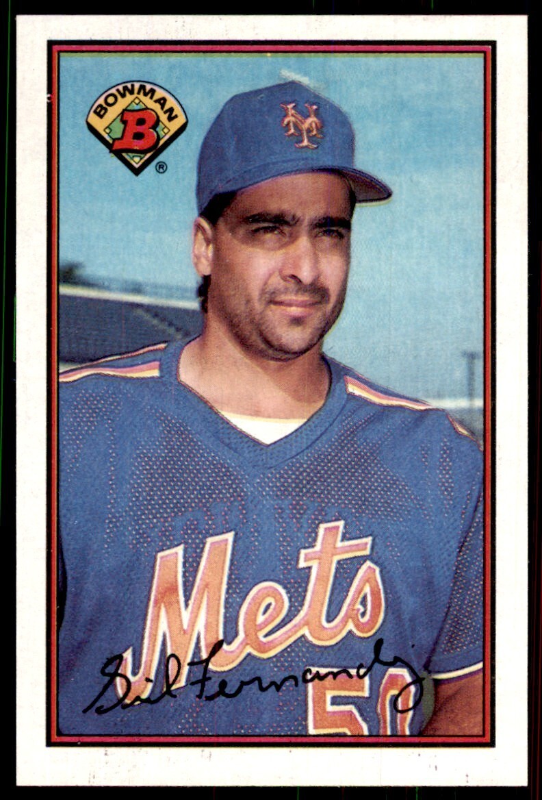 1989 Bowman Baseball Card Sid Fernandez New York Mets #377