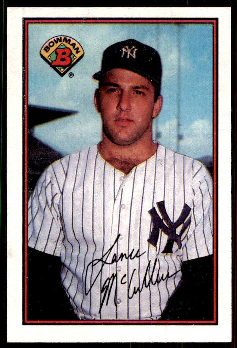 1989 Bowman Baseball Card Lance McCullers New York Yankees #168