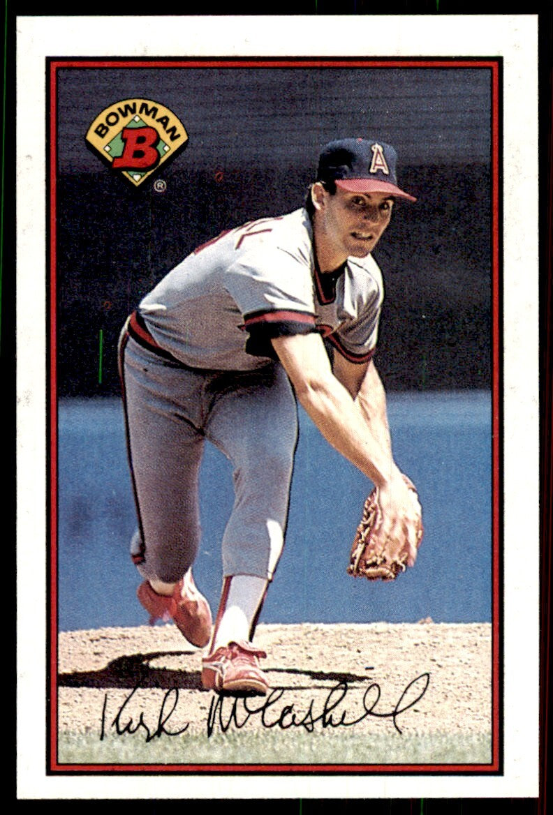 1989 Bowman Baseball Card Kirk McCaskill California Angels #38