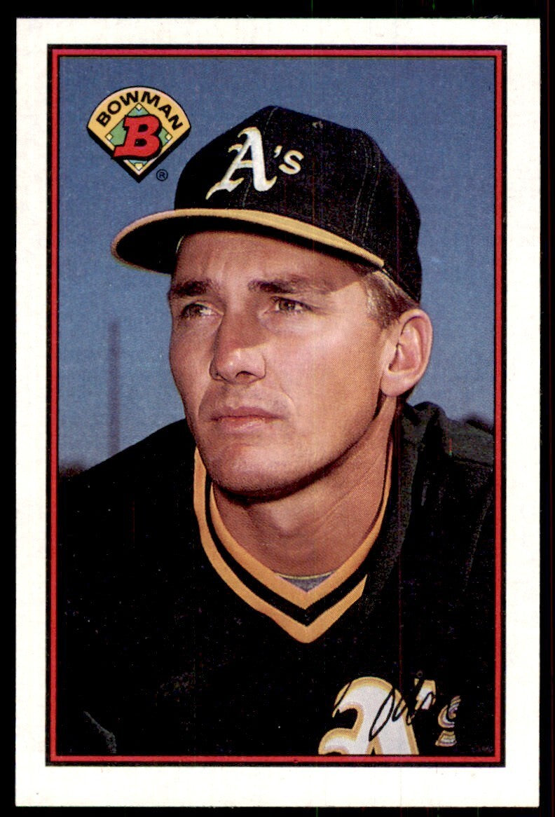 1989 Bowman Baseball Card Mike Moore Oakland Athletics #189