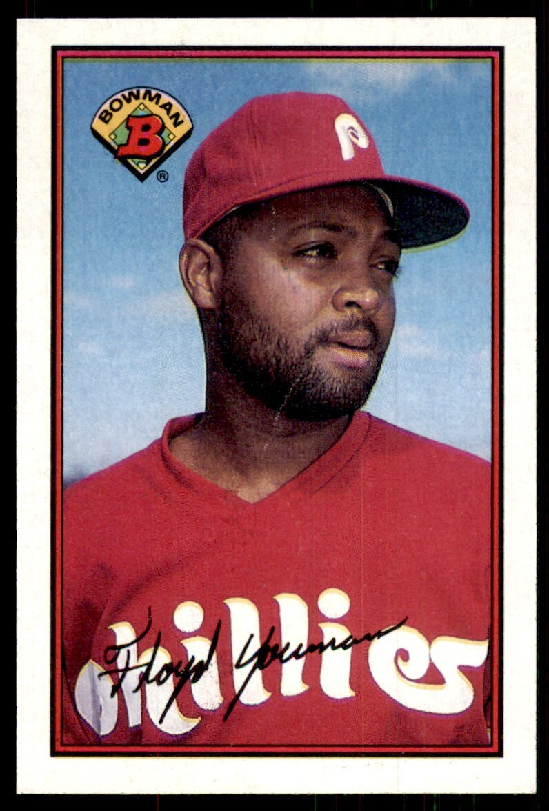 1989 Bowman Baseball Card Floyd Youmans Philadelphia Phillies #396