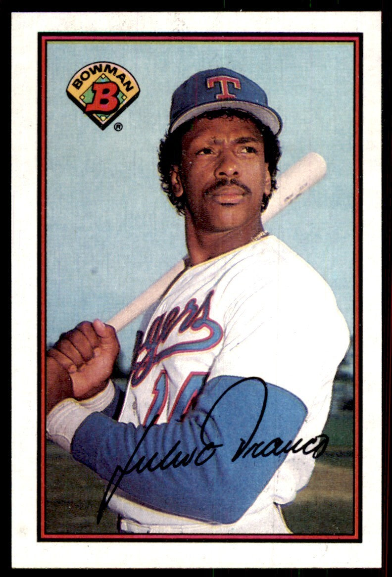 1989 Bowman Baseball Card Julio Franco Texas Rangers #228