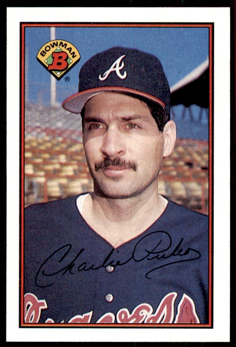 1989 Bowman Baseball Card Charlie Puleo Atlanta Braves #263