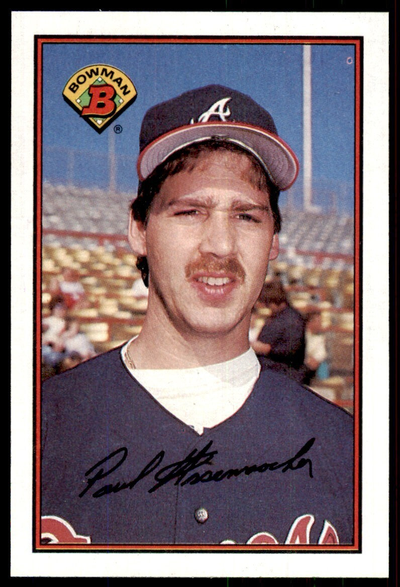 1989 Bowman Baseball Card Paul Assenmacher Atlanta Braves #265