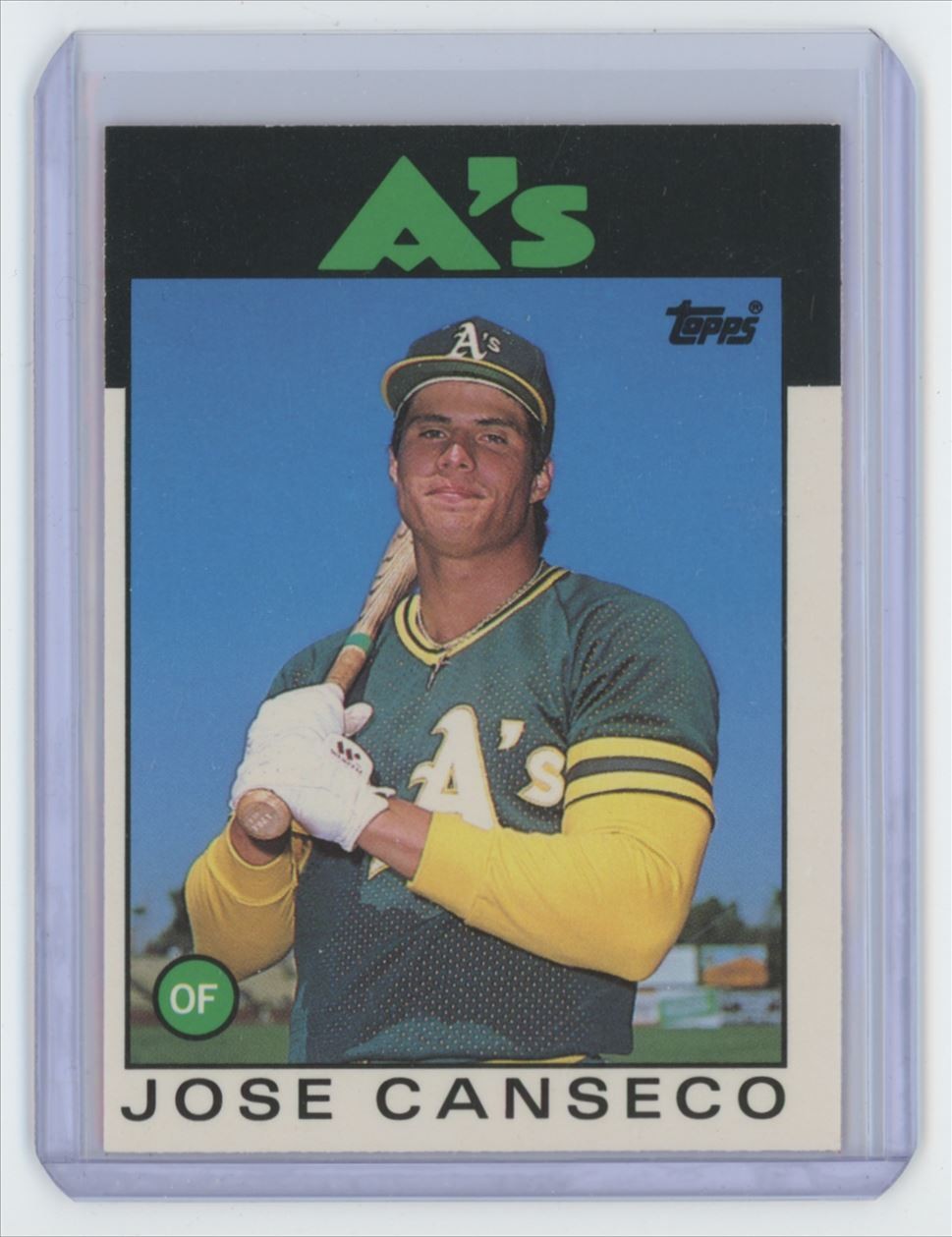 1986 Topps Traded Jose Canseco Baseball Card Oakland Athletics #20T