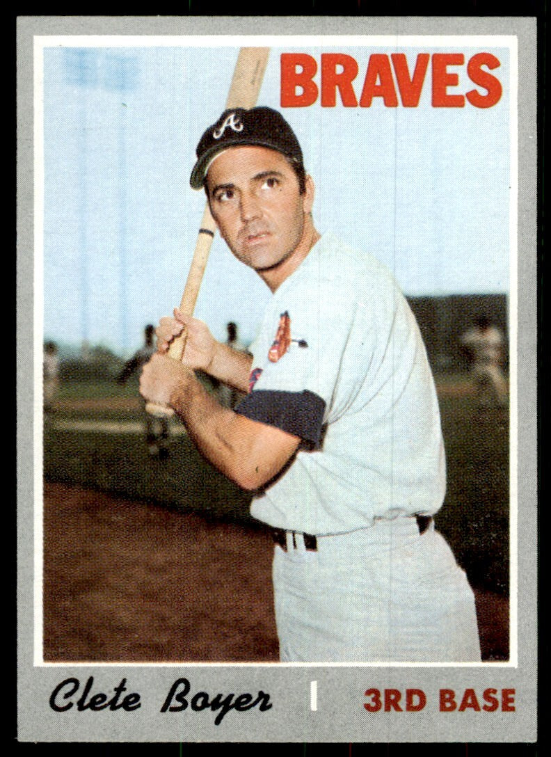 1970 Topps Baseball Card Clete Boyer Atlanta Braves #206