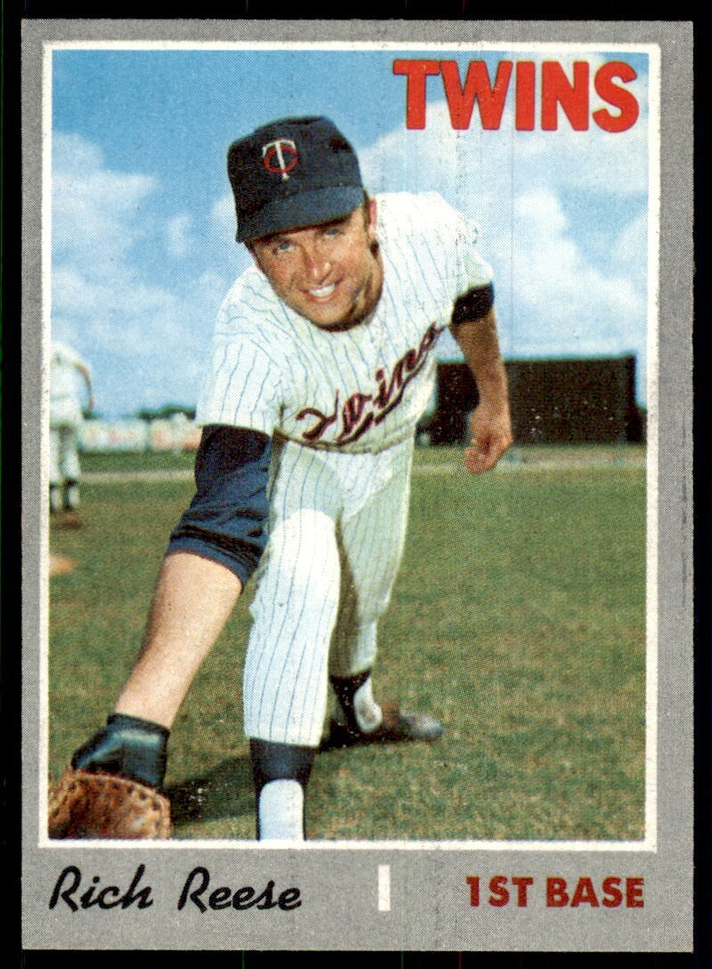 1970 Topps Baseball Card Rich Reese Minnesota Twins #404