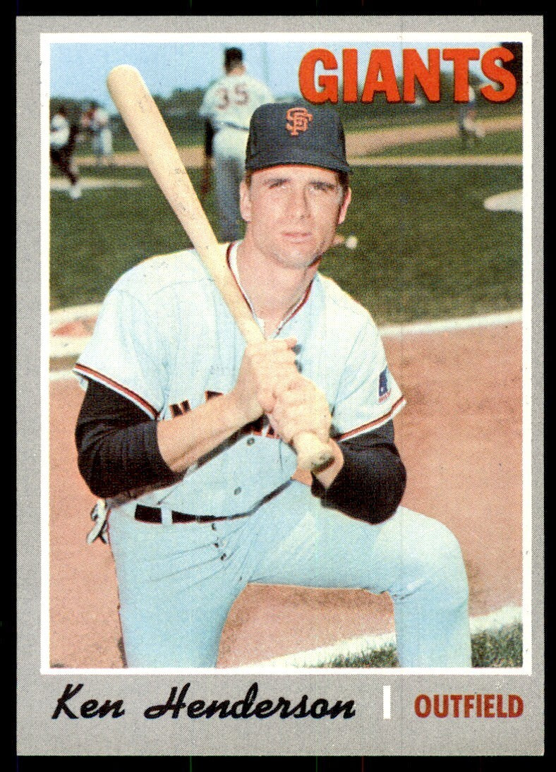 1970 Topps Baseball Card Ken Henderson San Francisco Giants #298