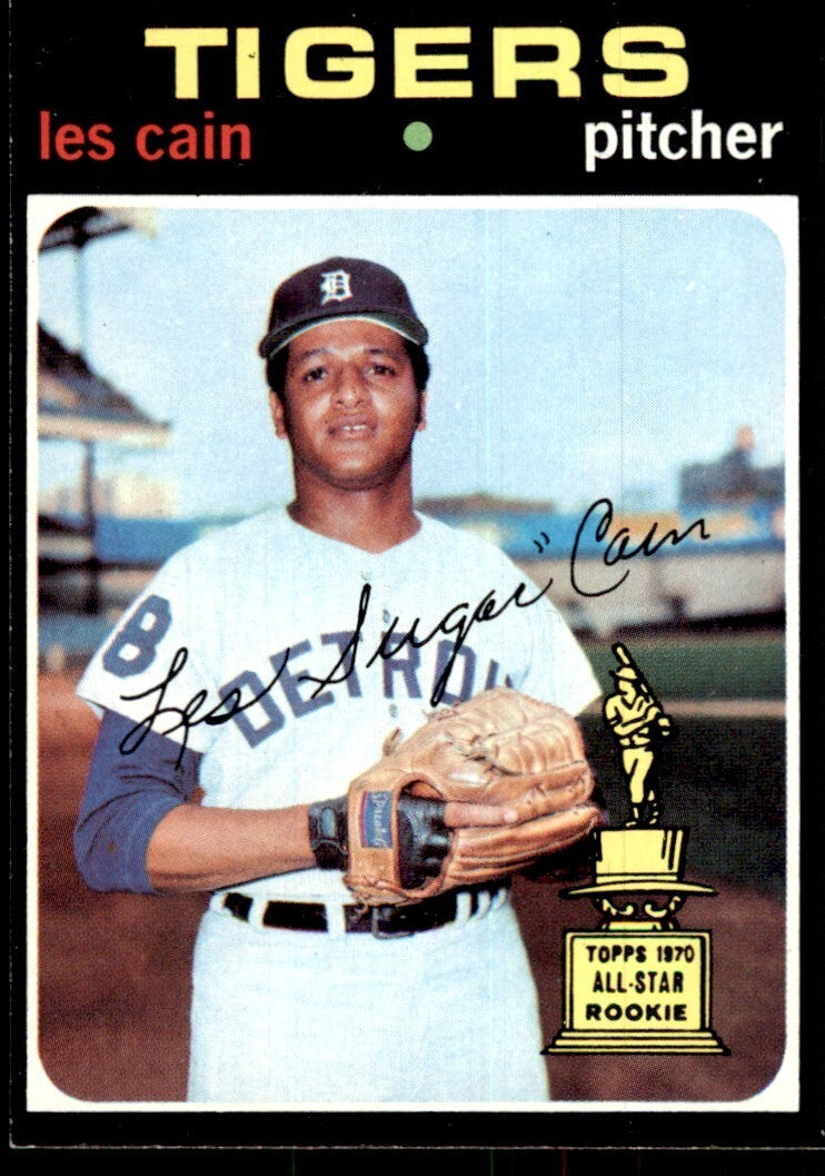 1971 Topps Baseball Card Les Cain B Detroit Tigers #101