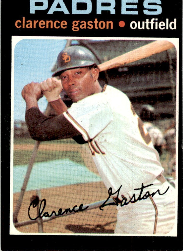 1971 Topps Baseball Card Clarence Gaston A San Diego Padres #25