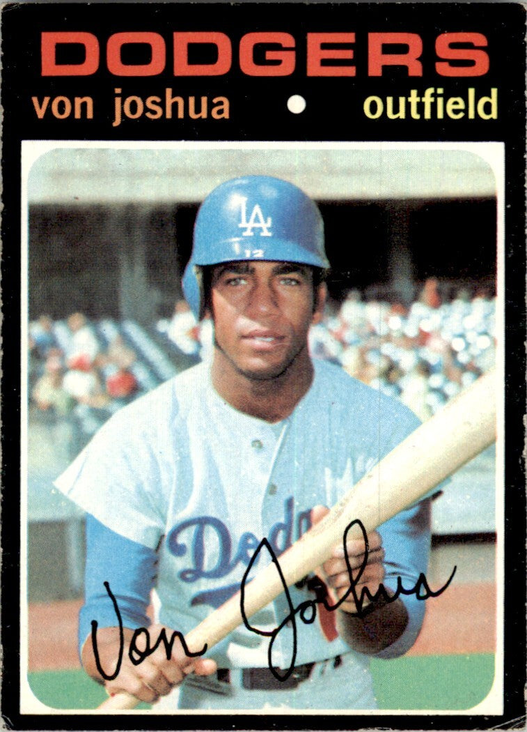 1971 Topps Baseball Card Von Joshua Los Angeles Dodgers #57