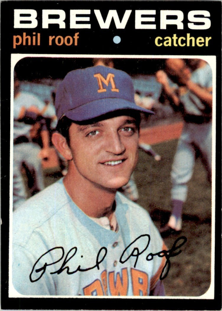1971 Topps Baseball Card Phil Roof B Milwaukee Brewers #22