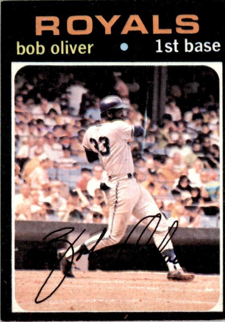 1971 Topps Baseball Card Bob Oliver Kansas City Royals #470