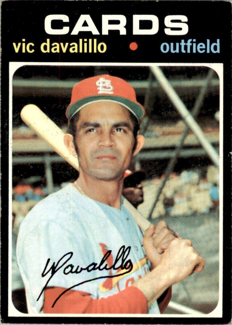 1971 Topps Baseball Card Vic Davalillo A St. Louis Cardinals #4