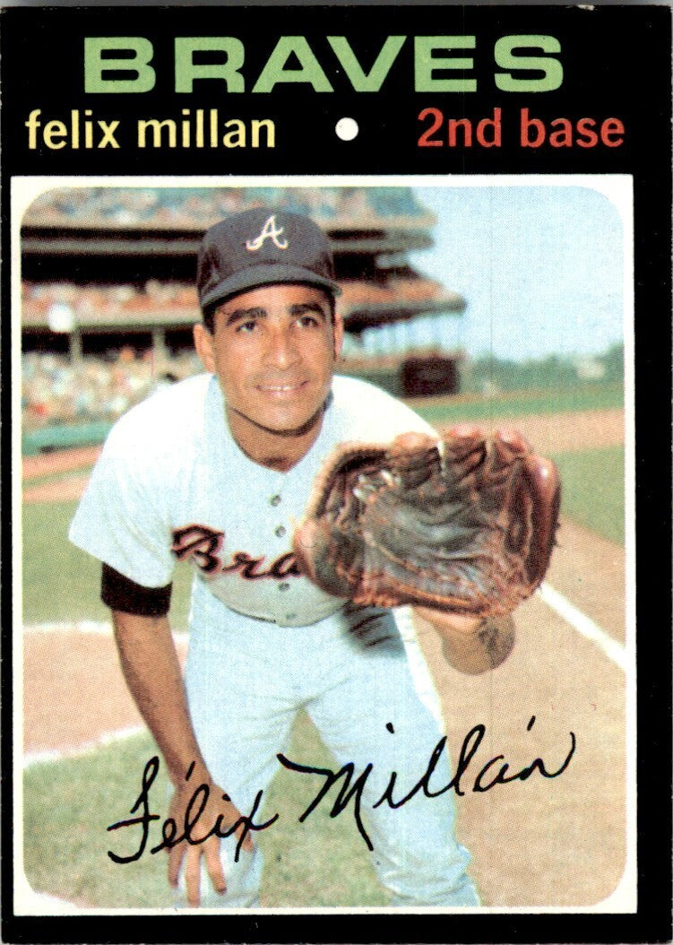 1971 Topps Baseball Card Felix Millan B Atlanta Braves #81