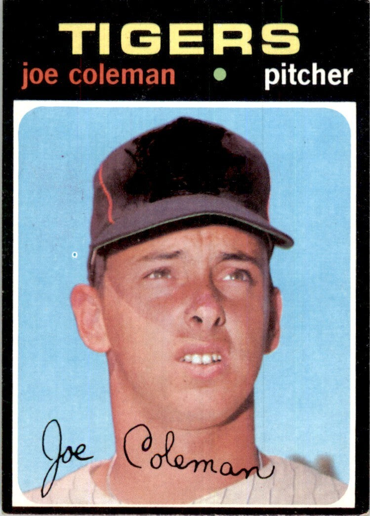 1971 Topps Baseball Card Joe Coleman Detroit Tigers #403
