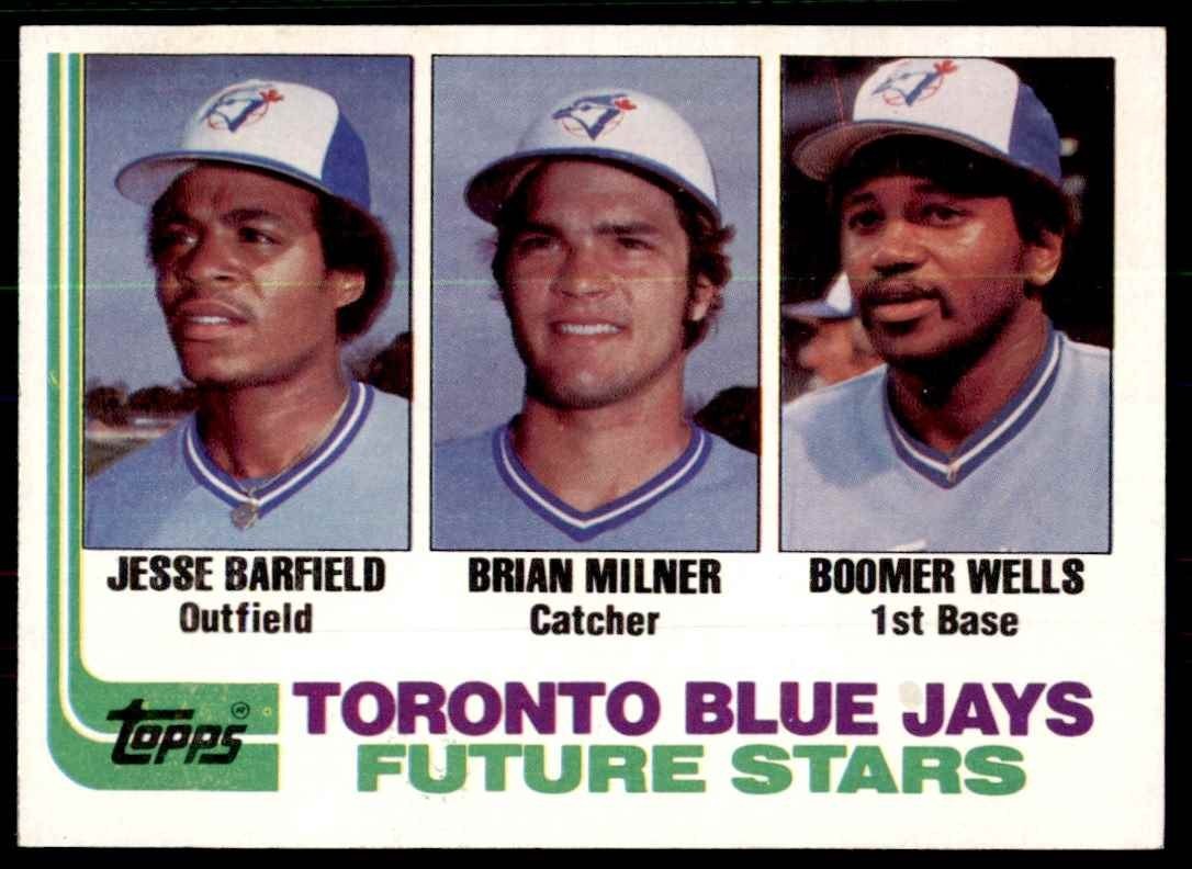 1982 Topps Blue Jays Future Stars - Jesse Barfield/Brian Milner/Boomer Wells A