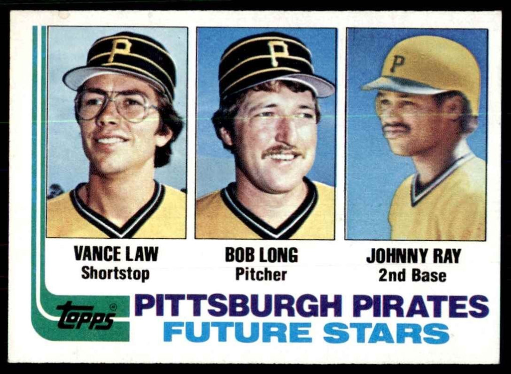 1982 Topps Pirates Future Stars - Vance Law/Bob Long/Johnny Ray C Baseball Cards