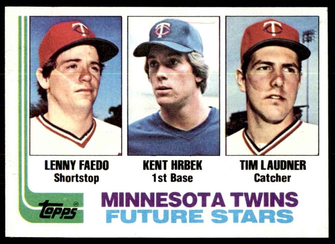 1982 Topps Twins Future Stars - Lenny Faedo/Kent Hrbek/Tim Laudner Baseball