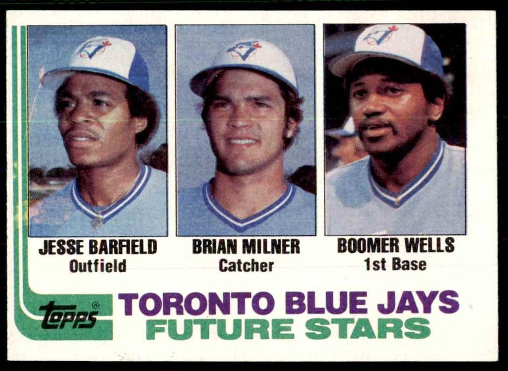 1982 Topps, Blue Jays Future Stars - Jesse Barfield/Brian Milner/Boomer Wells B