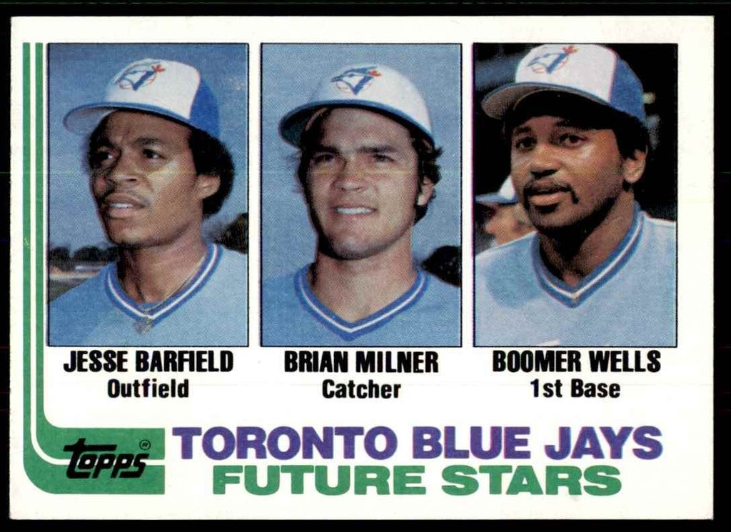 1982 Topps Blue Jays Future Stars - Jesse Barfield/Brian Milner/Boomer Wells Z