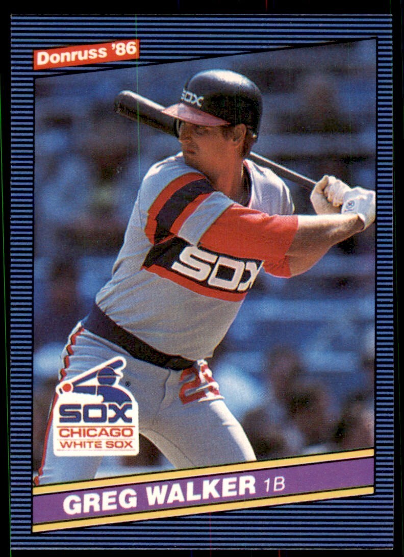 1986 Donruss Greg Walker Baseball Cards #135