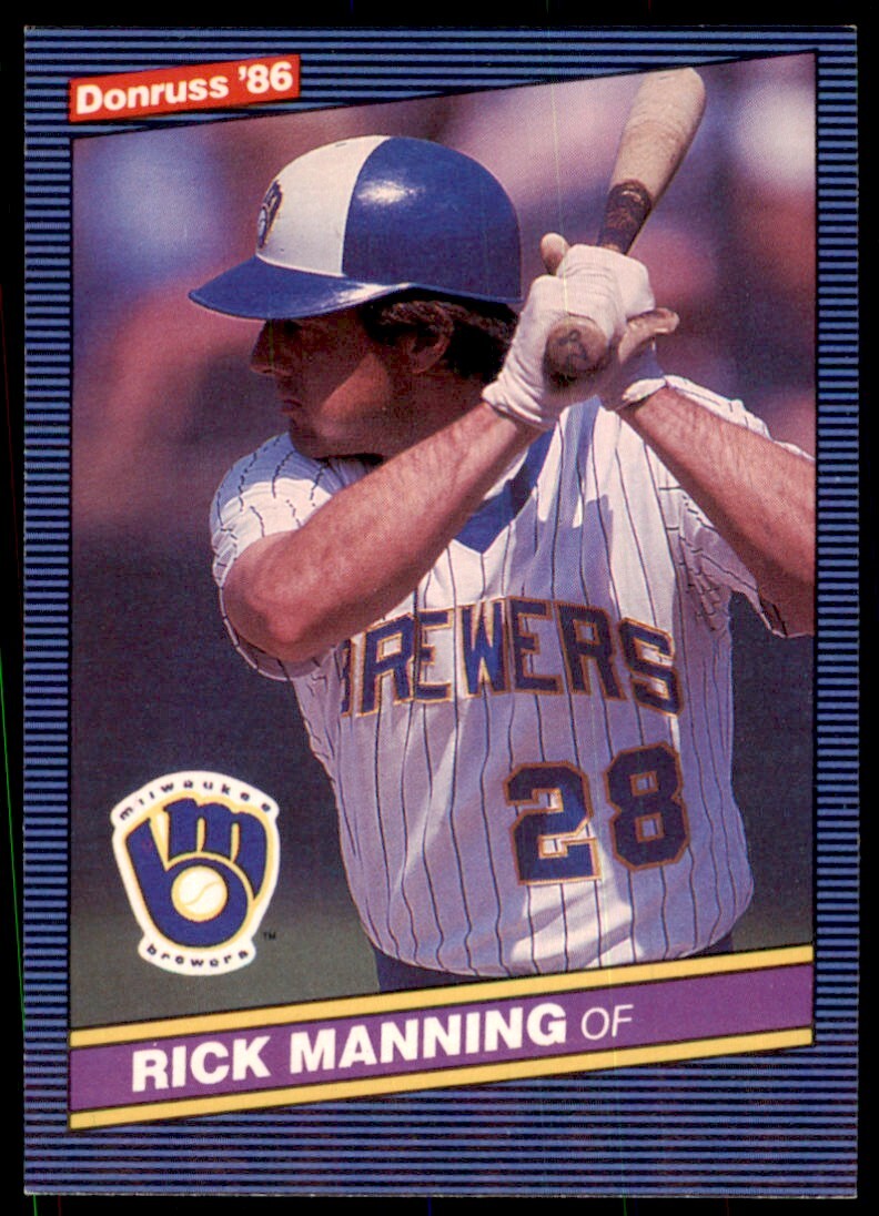 1986 Donruss Rick Manning A Baseball Cards #368