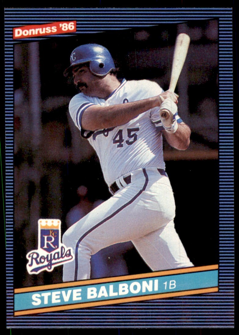 1986 Donruss Steve Balboni B Baseball Cards #222