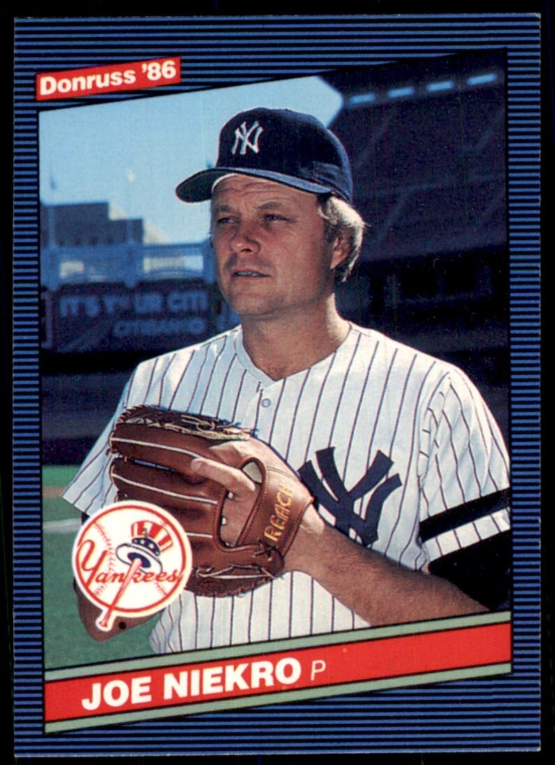 1986 Donruss. Joe Niekro Baseball Cards #601