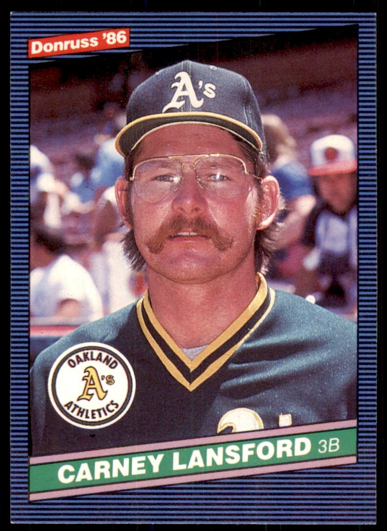 1986 Donruss Carney Lansford Baseball Cards #131