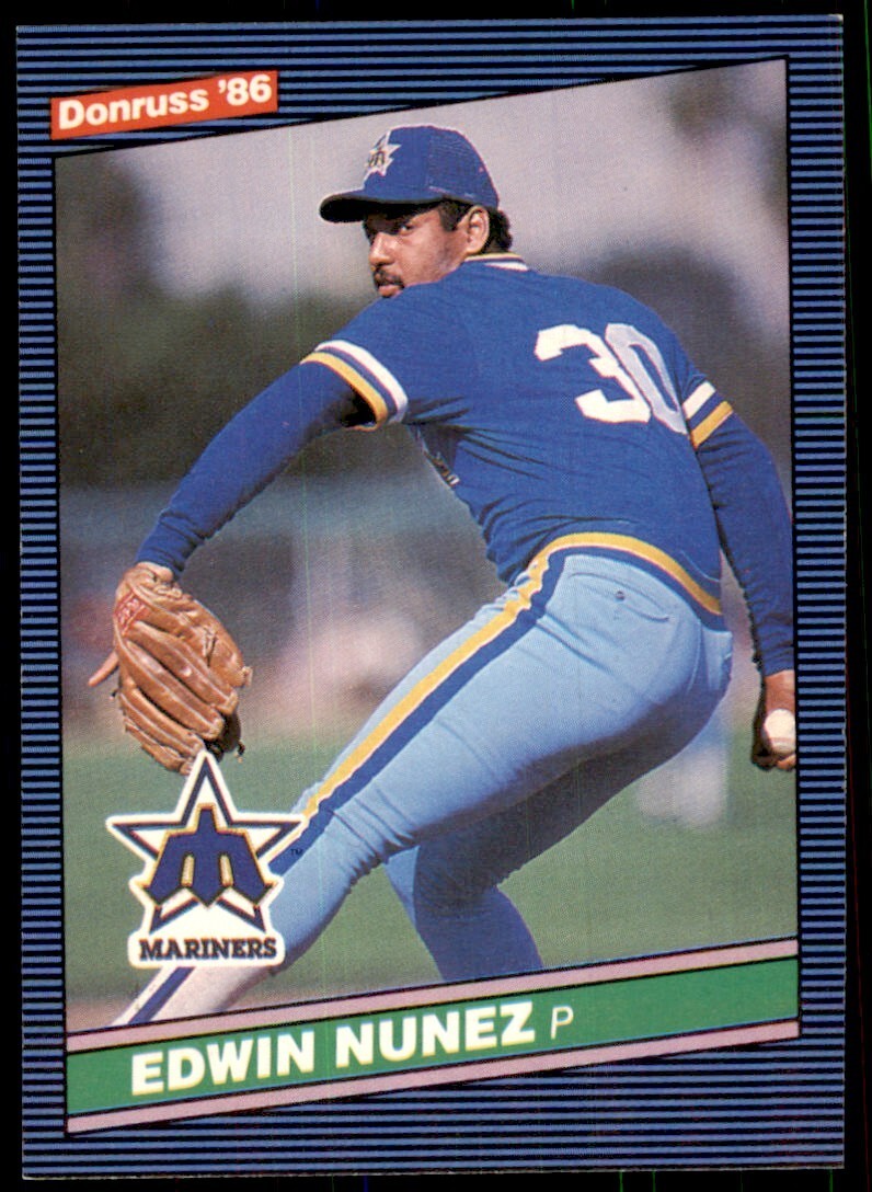 1986 Donruss Edwin Nunez Baseball Cards #145