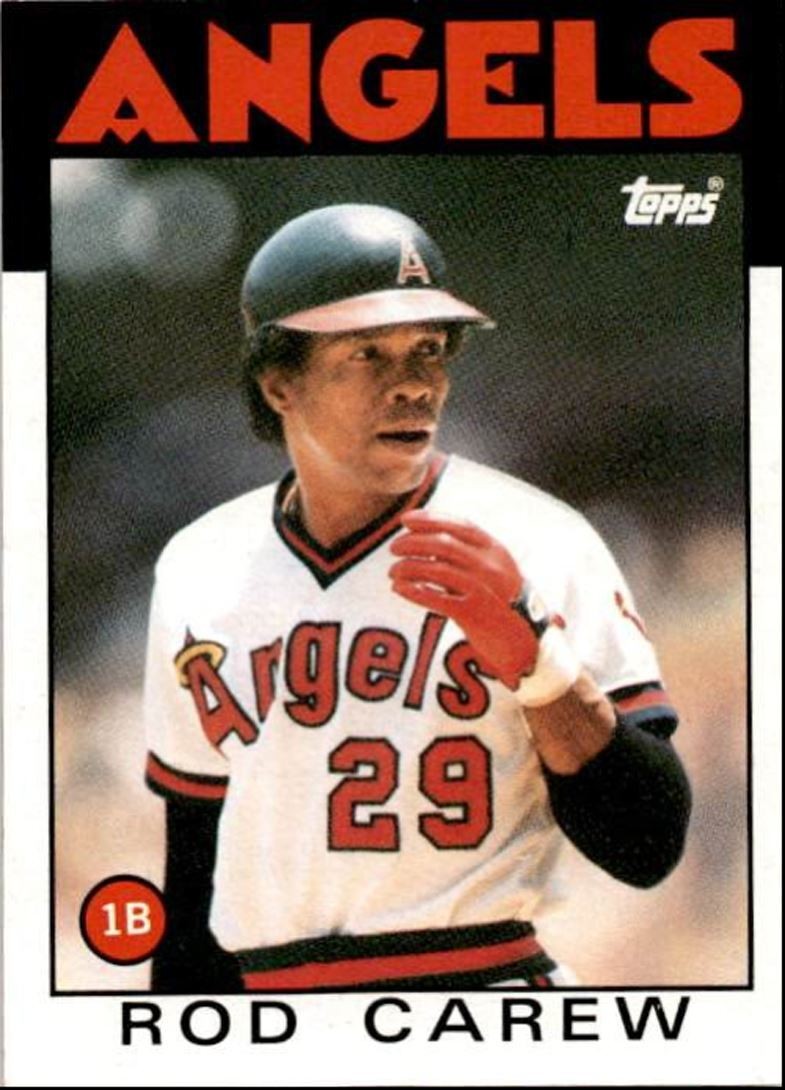 1986 Topps Rod Carew Hof California Angels #400