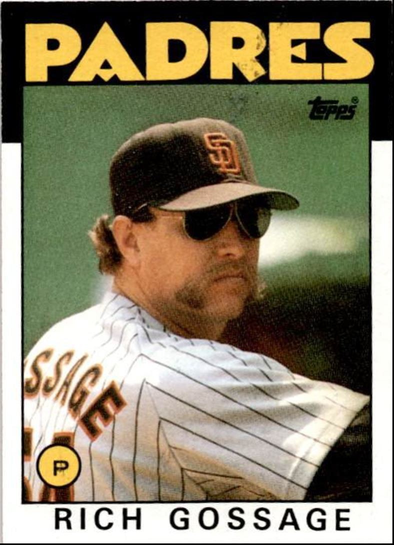 1986 Topps Rich Gossage Hof San Diego Padres #530