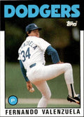 1986 Topps Fernando Valenzuela Hof Los Angeles Dodgers #630
