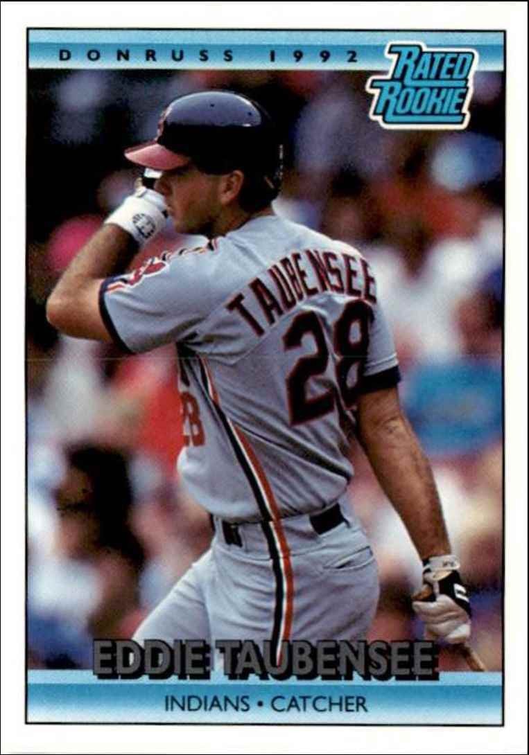 1992 Donruss Eddie Taubensee Rookie Cleveland Indians #18