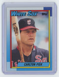 1990 Topps Carlton Fisk Baseball Card Chicago White Sox #420