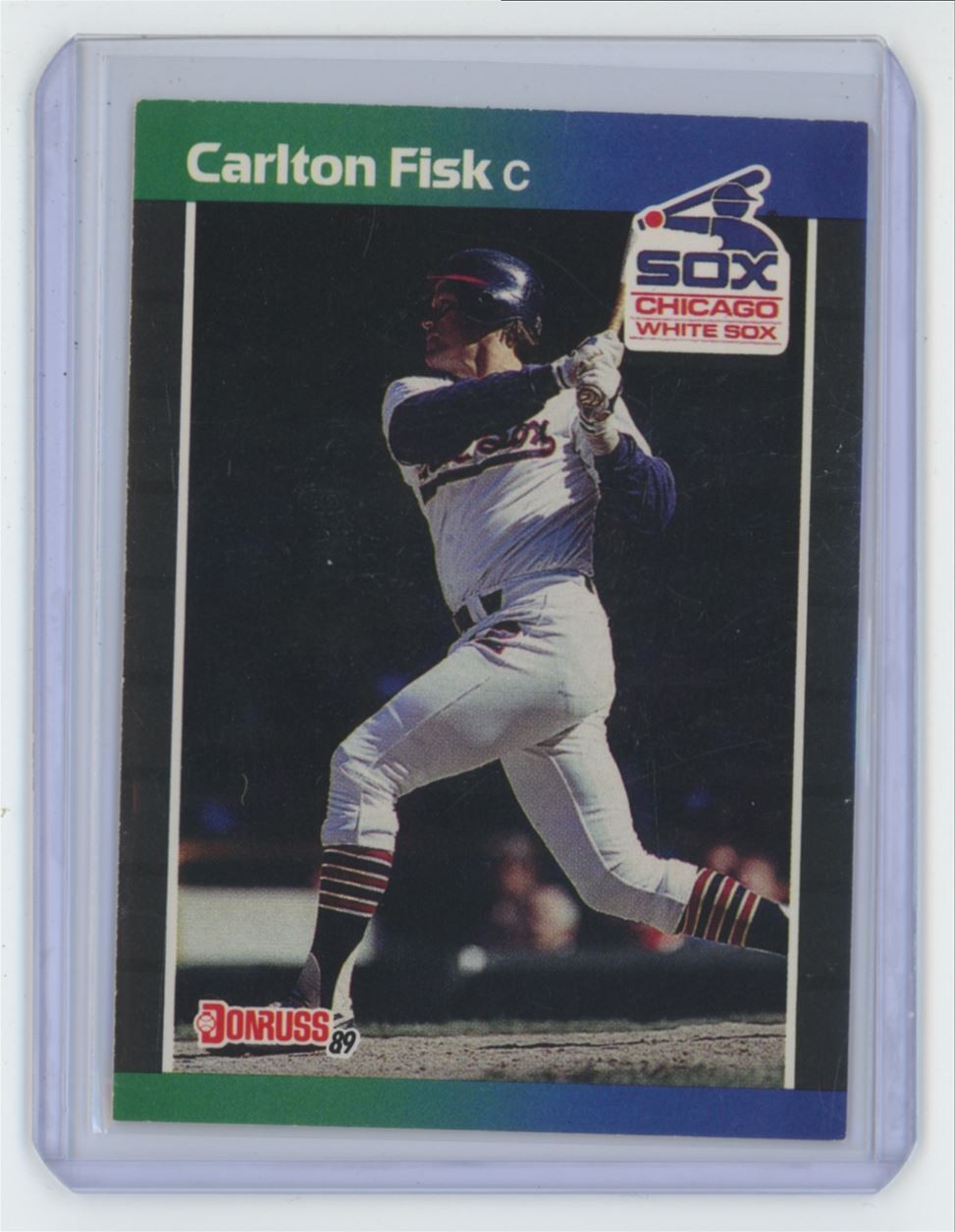 1989 Donruss Baseball Card Carlton Fisk A Chicago White Sox #101