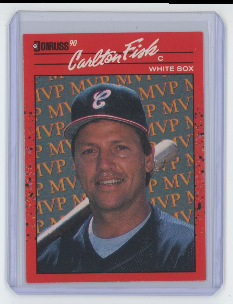 1990 Donruss Baseball Card Carlton Fisk A Chicago White Sox #BC-19