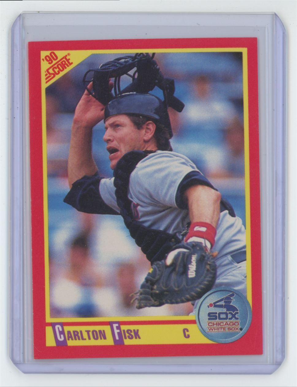 1990 Score Baseball Card Carlton Fisk A Chicago White Sox #290