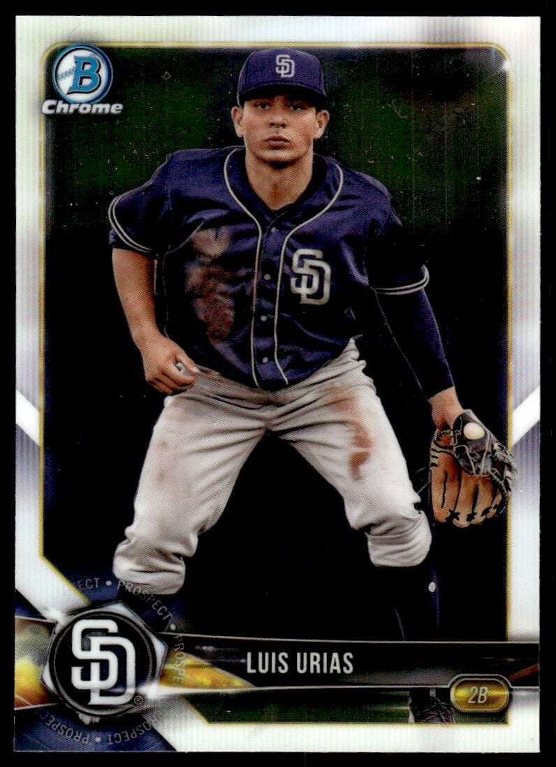 2018 Bowman Chrome Baseball Card Luis Urias A San Diego Padres #BCP57