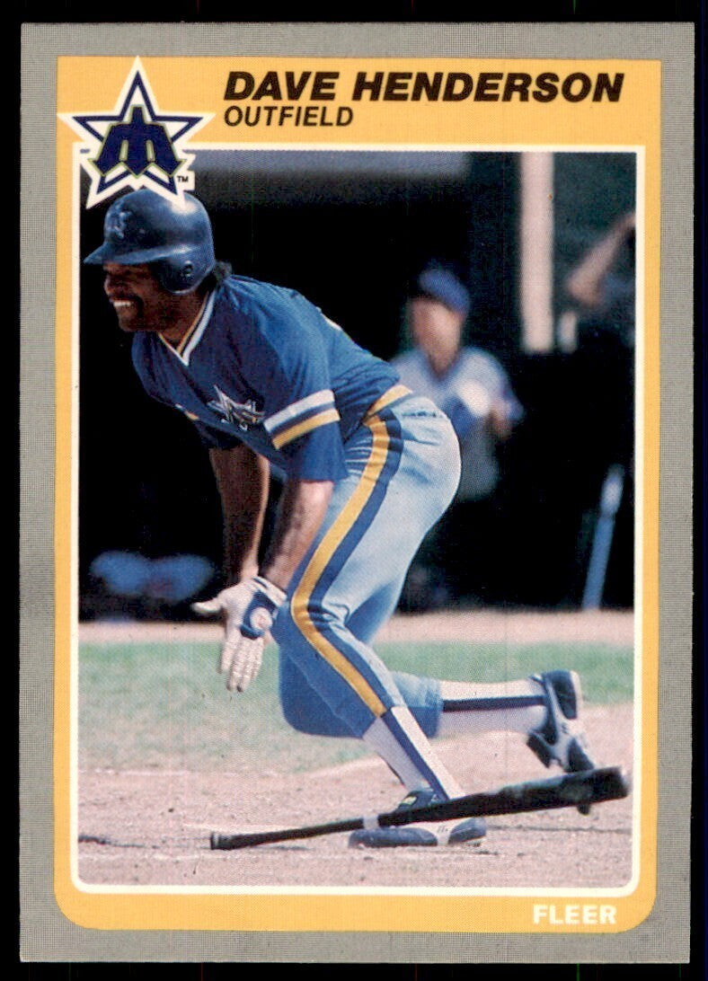 1985 Fleer Dave Henderson Baseball Cards #489