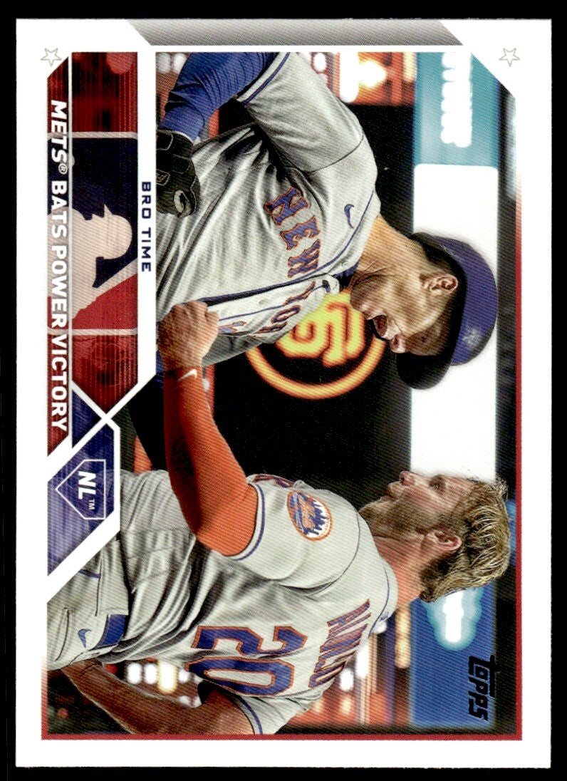 2023 Topps Baseball Card Bro Time New York Mets #190