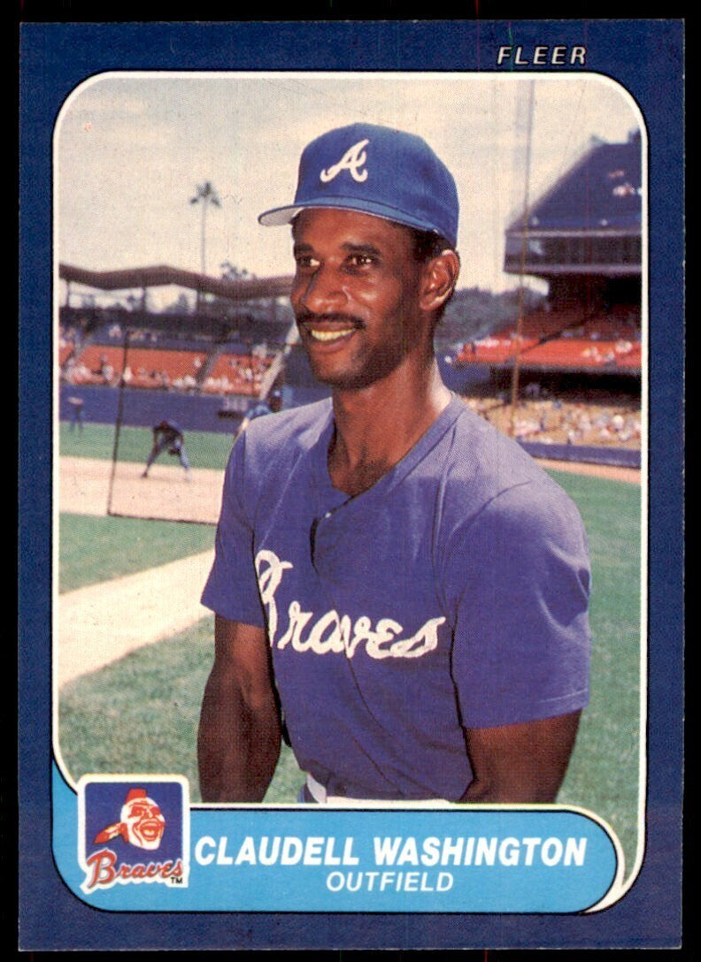 1986 Fleer Claudell Washington Baseball Cards #531