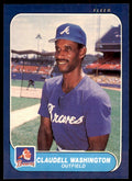 1986 Fleer Claudell Washington Baseball Cards #531