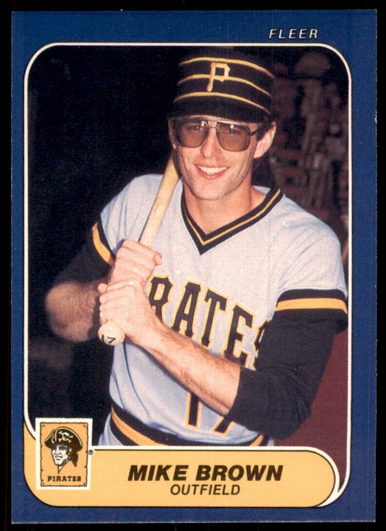 1986 Fleer Mike Brown Baseball Cards #605