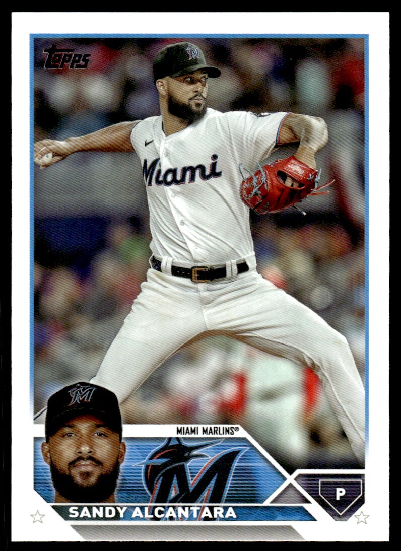 2023 Topps Baseball Card Sandy Alcantara Miami Marlins #107