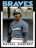 1986 Topps Baseball Card Rafael Ramirez Atlanta Braves #107