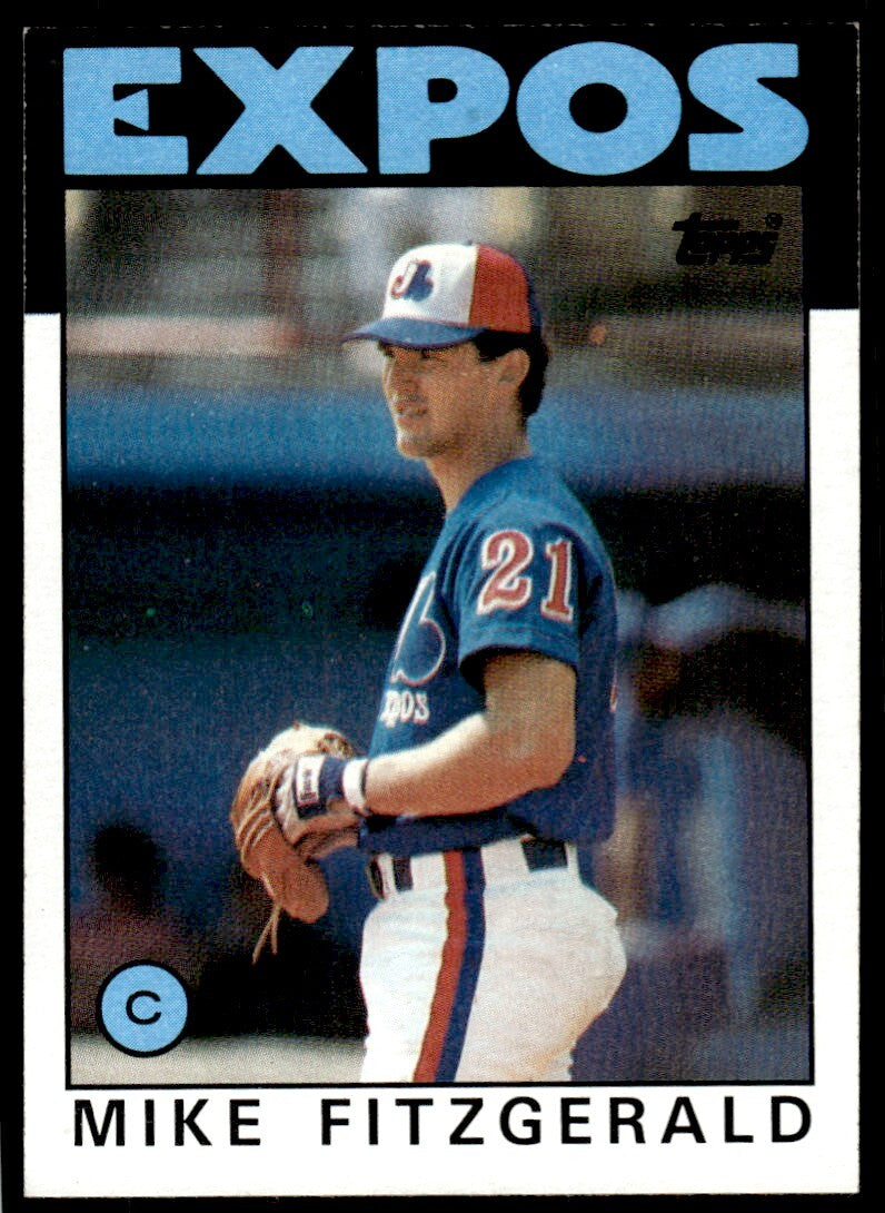 1986 Topps Baseball Card Mike Fitzgerald Montreal Expos #503