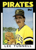 1986 Topps Baseball Card Lee Tunnell Pittsburgh Pirates #161