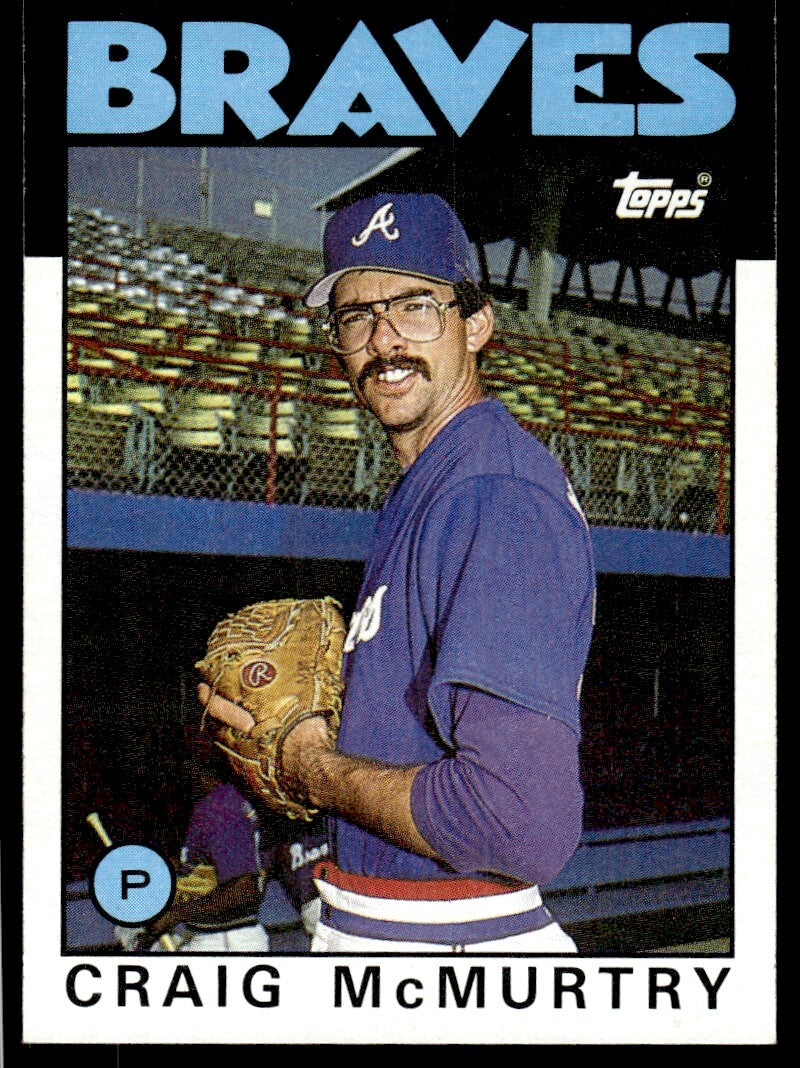 1986 Topps Baseball Card Craig McMurtry Atlanta Braves #194